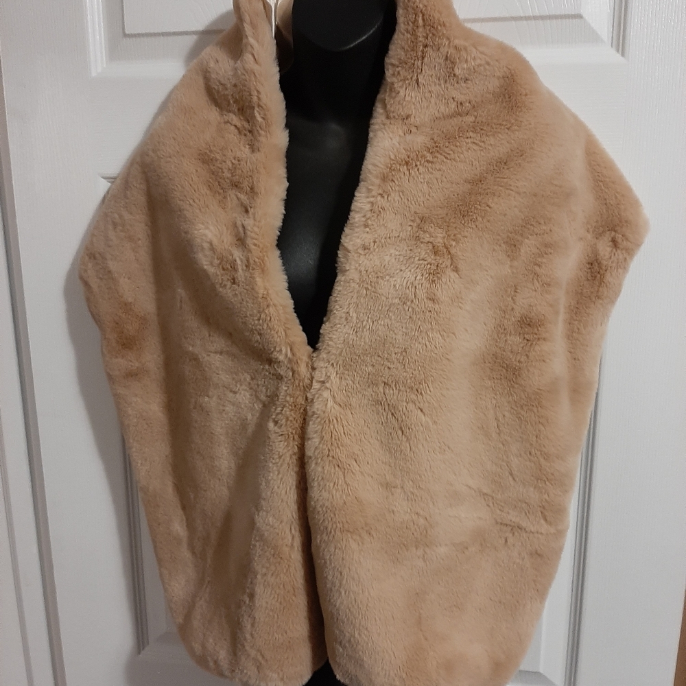 Aukmla Bridal Wrap Shawl Faux Fur Stole Woman Girls